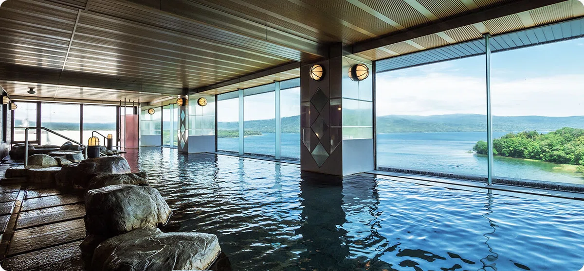 ニュー阿寒ホテルの大浴場(男湯)の写真