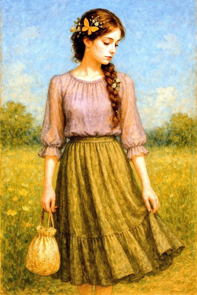 絵画のような女性イラスト｜夢姫英仁杏