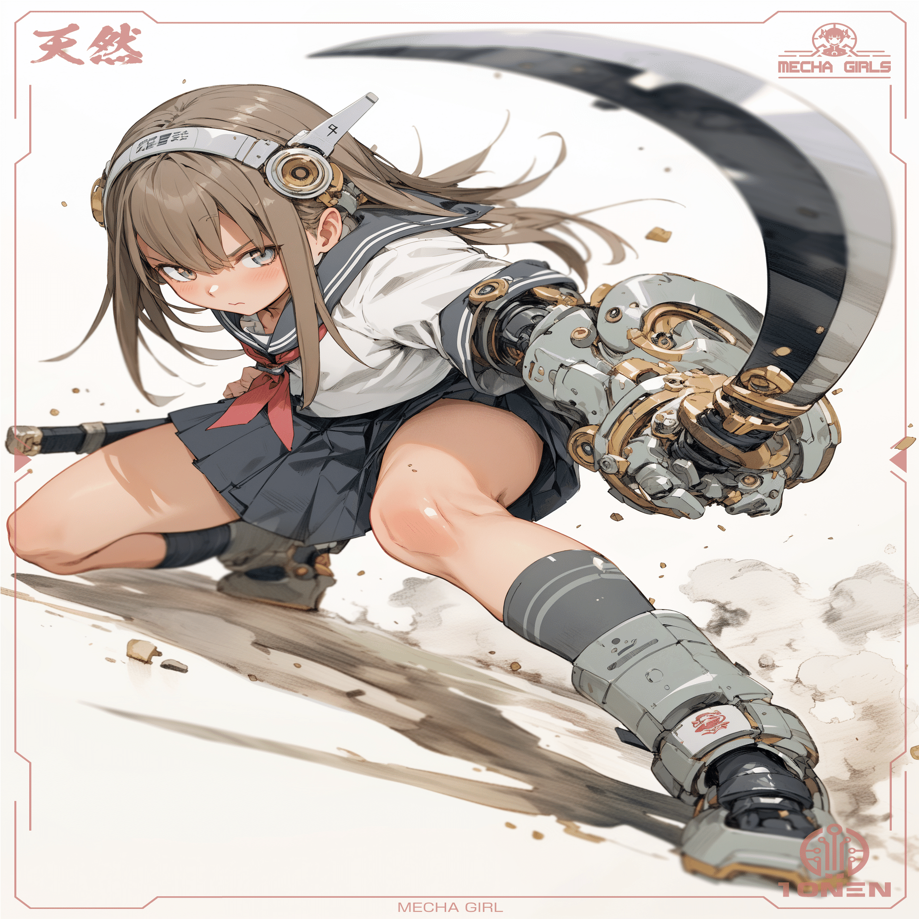 アニメスタイルの女の子 イラスト 祭りの後（2025年9月19日のAIイラスト）｜てんねん｜AIイラスト