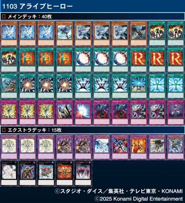 1103環境デッキリスト叩き台/2011年3月マスターデュエルゲートボール