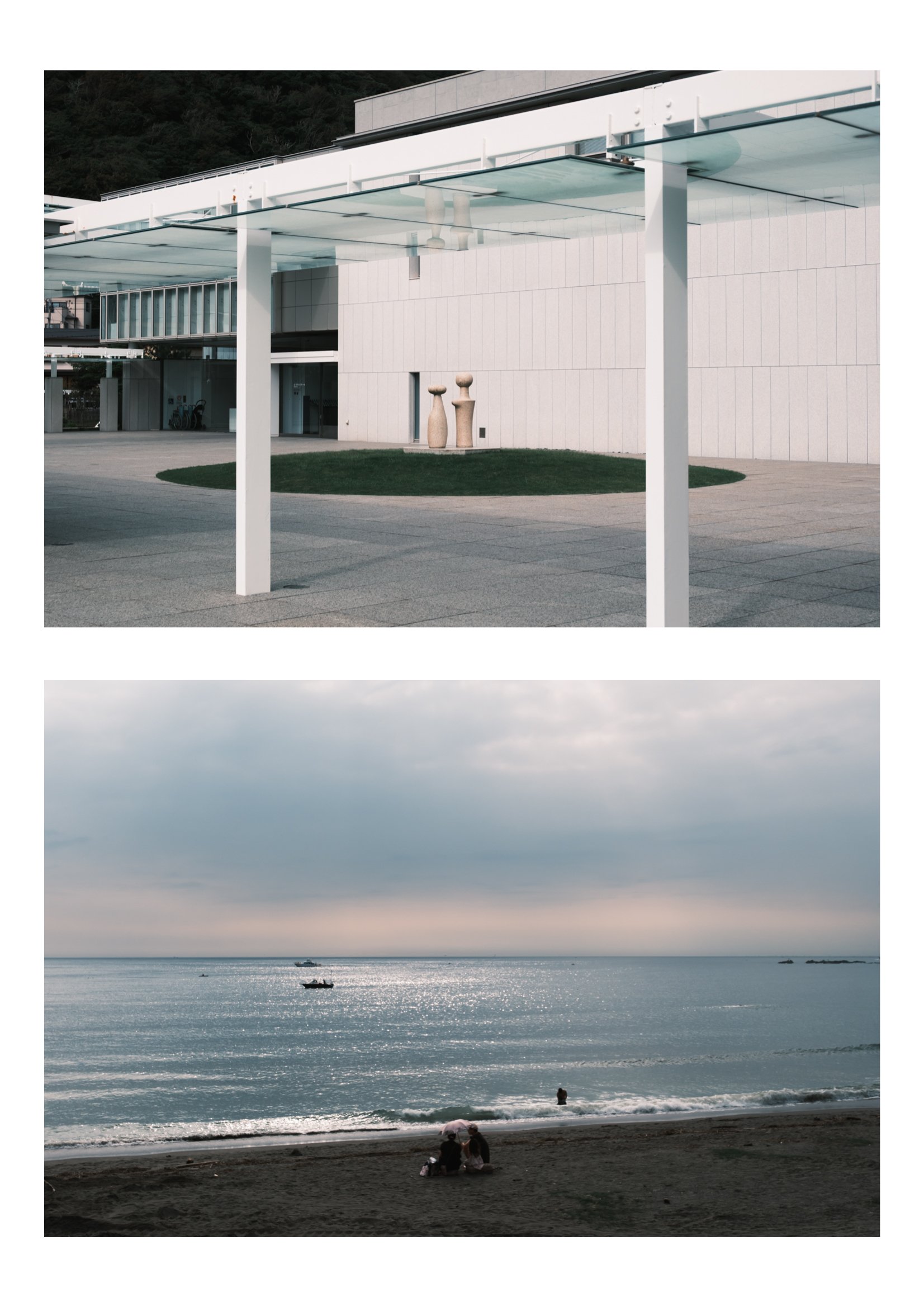 井上覚造、ネコのいる風景、超希少額装用画版、新品額装付 アトリエから | 安曇野SKY版画工房