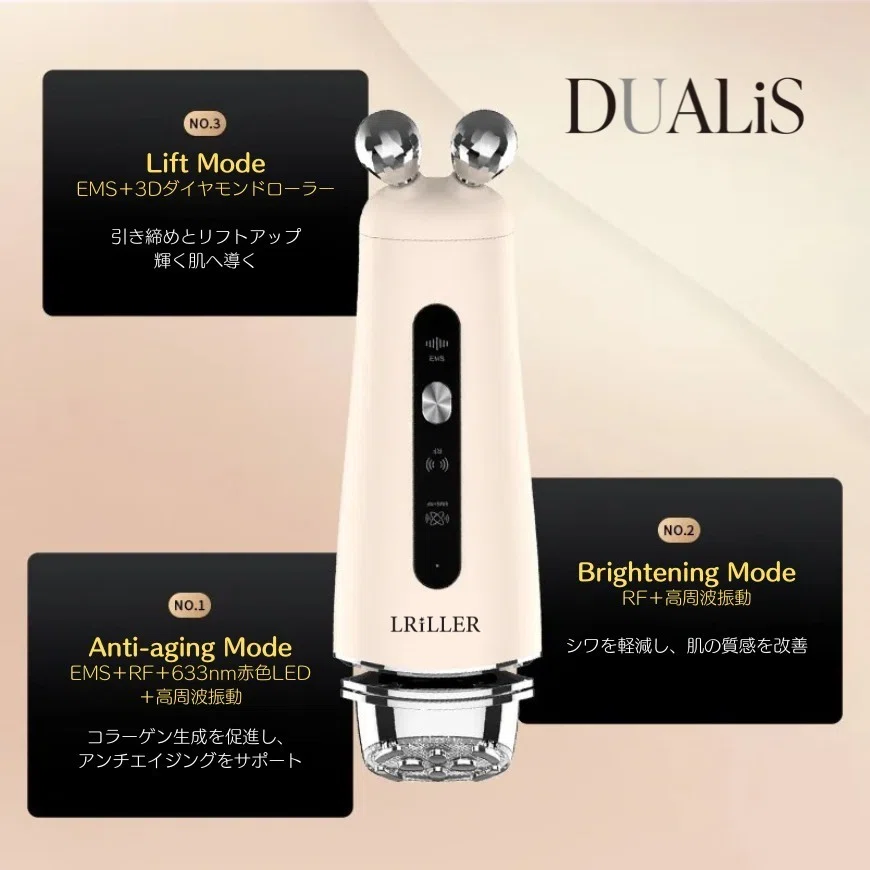 最新多機能美顔器】RF・EMS・LEDで肌のハリと弾力を取り戻す！LRiLLER