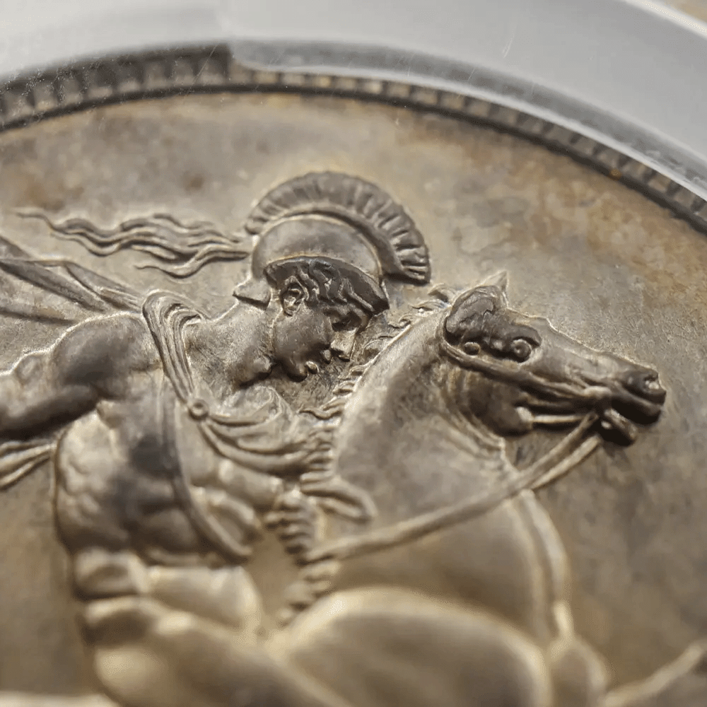 1902 エドワード7世 聖ジョージ竜退治 クラウン銀貨 PCGS PR63 S