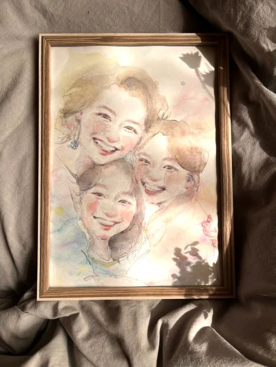 十歳の祝いを記念して。娘であり、親友でもある家族への思いを水彩画で