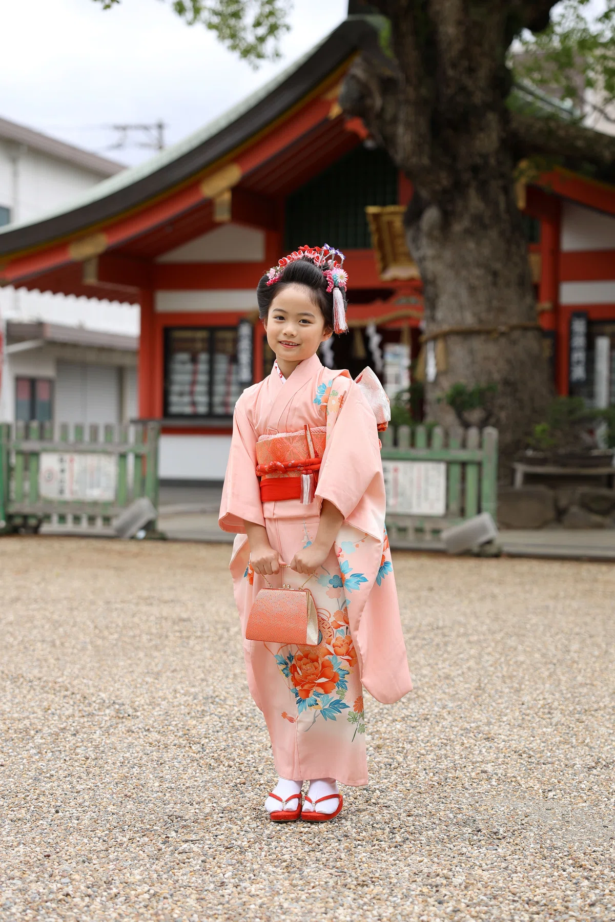 服部天神宮にて七五三出張撮影