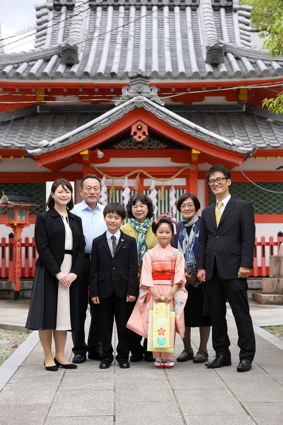 服部天神宮にて七五三出張撮影