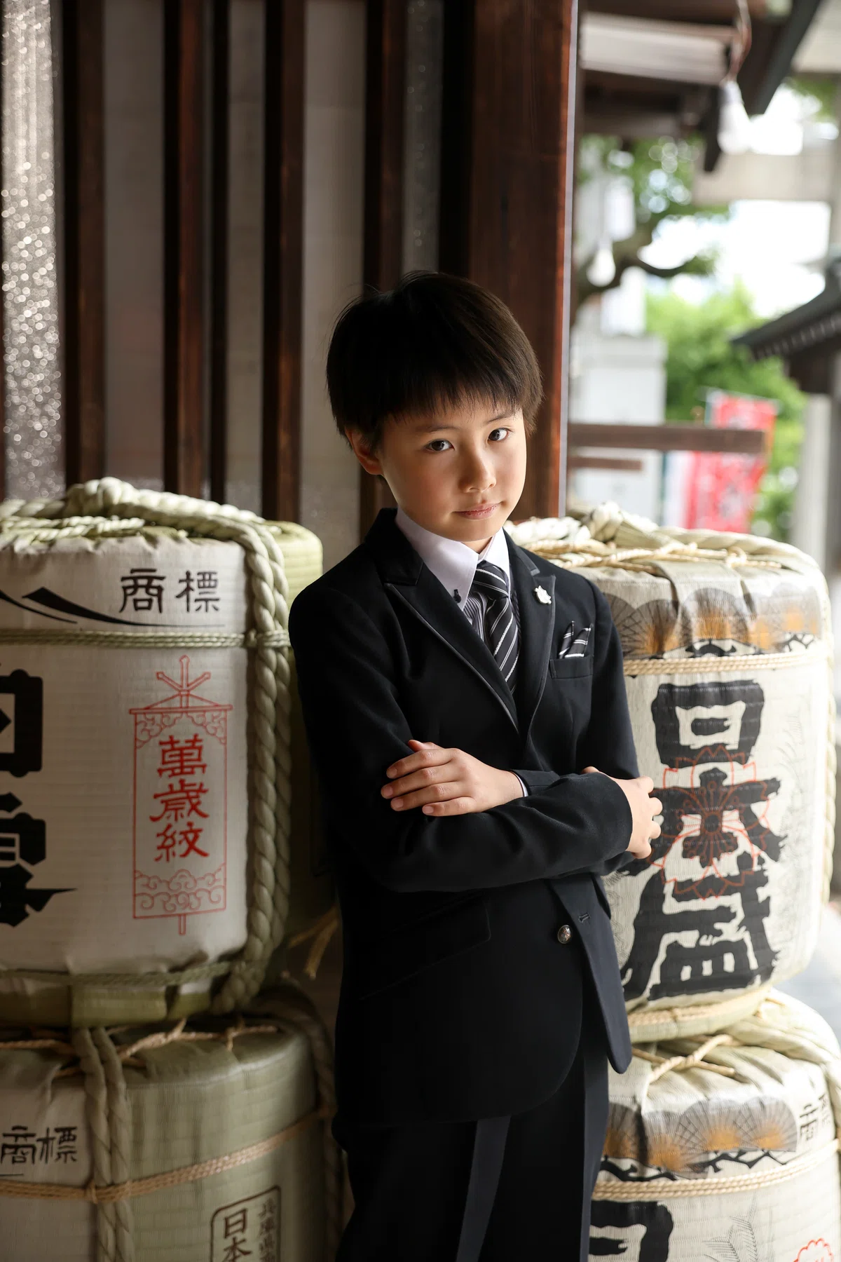 服部天神宮にて七五三出張撮影