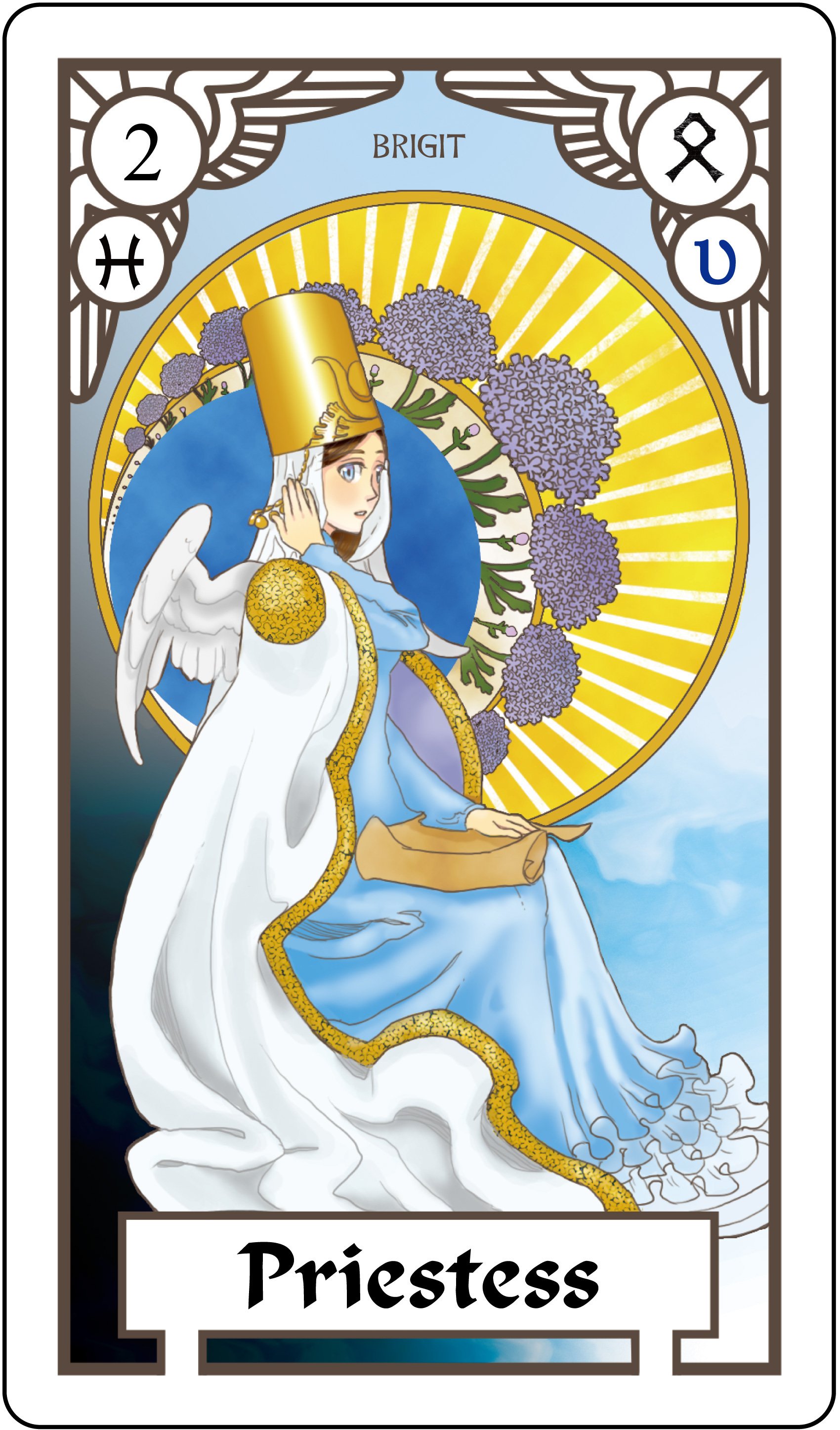 CLAMP　タロットコレクション　Ⅱ　女教皇 専用 clampタロットカード THE HIGH PRIESTESS II 2：女教皇