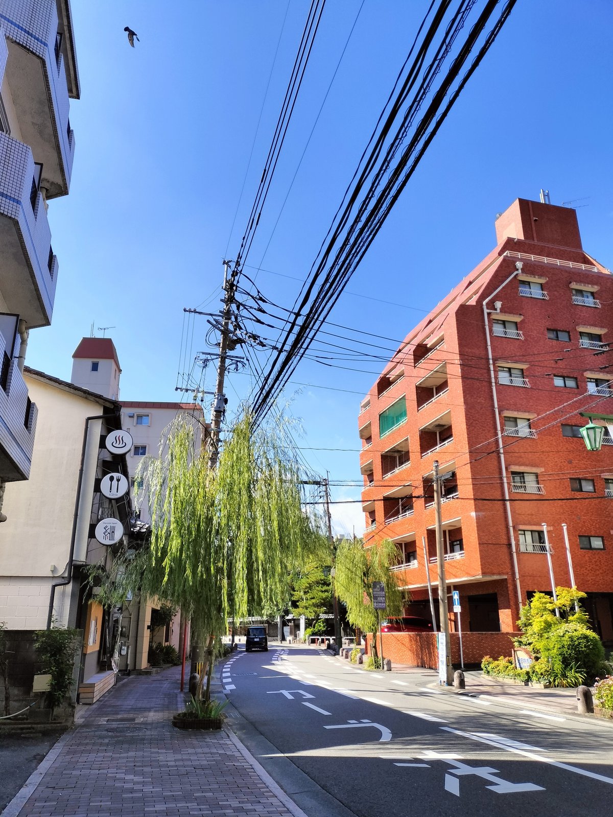 福岡県筑紫野市の二日市温泉・湯町。中岡慎太郎が日記に「湯町」と記した滞在地