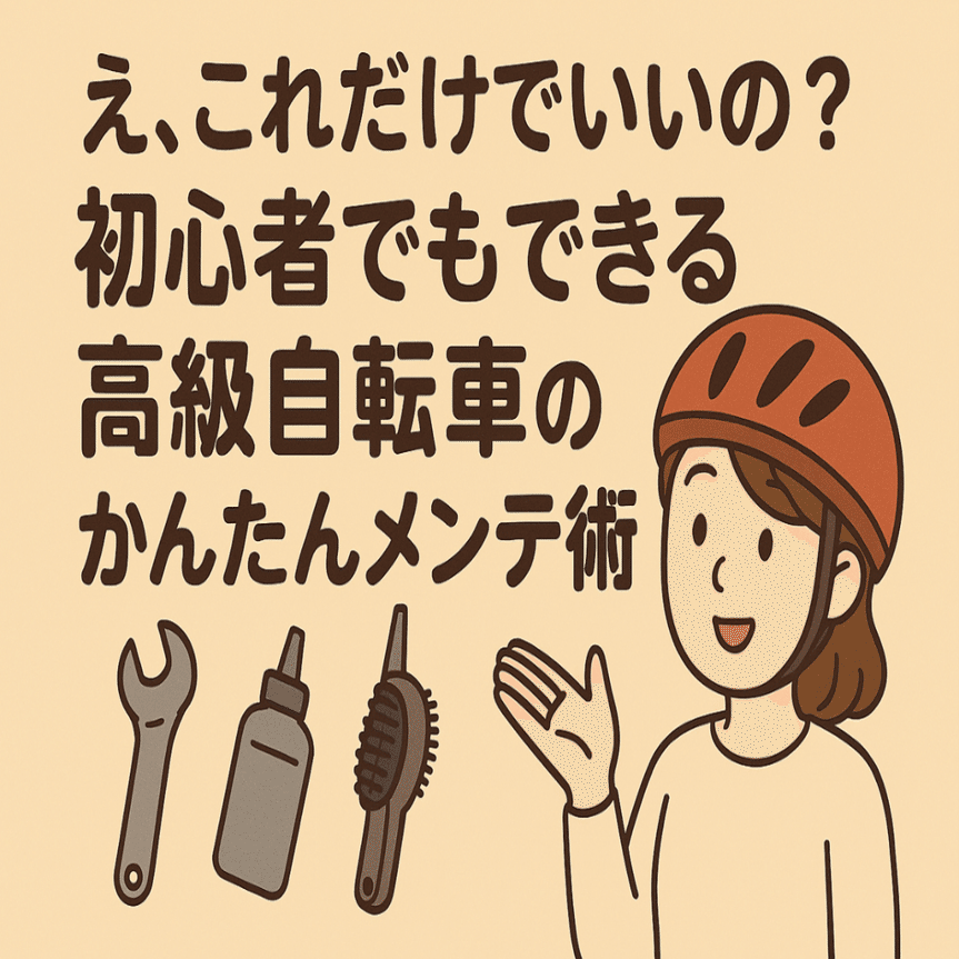 え、これだけでいいの？初心者でもできる高級自転車のかんたんメンテ術｜みんなのスポーツサイクル保険【公式】