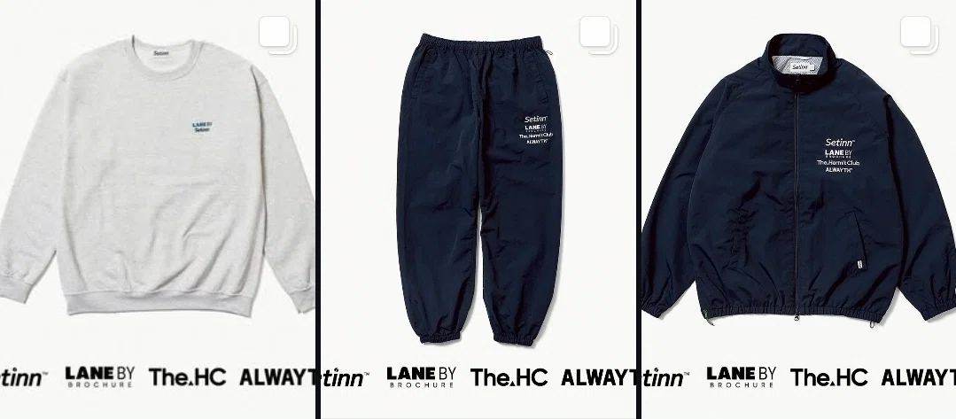 Lサイズ LANE BY Setinn THE HC Court Sweat BROCHURE LANE BY HERMIT 