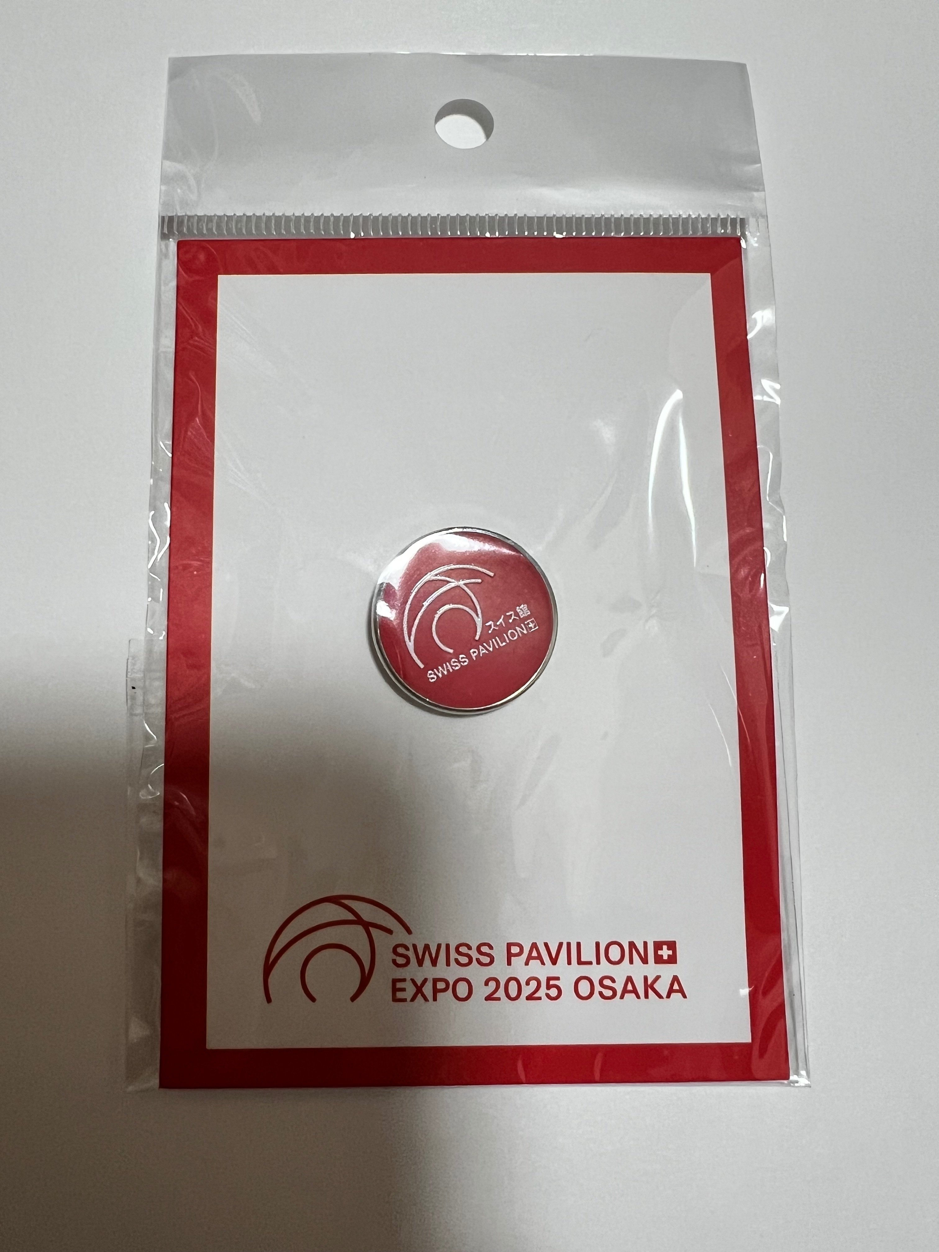 スイス国旗デザイン バッジ EXPO 2025 スイス国旗デザイン バッジ EXPO 2025
