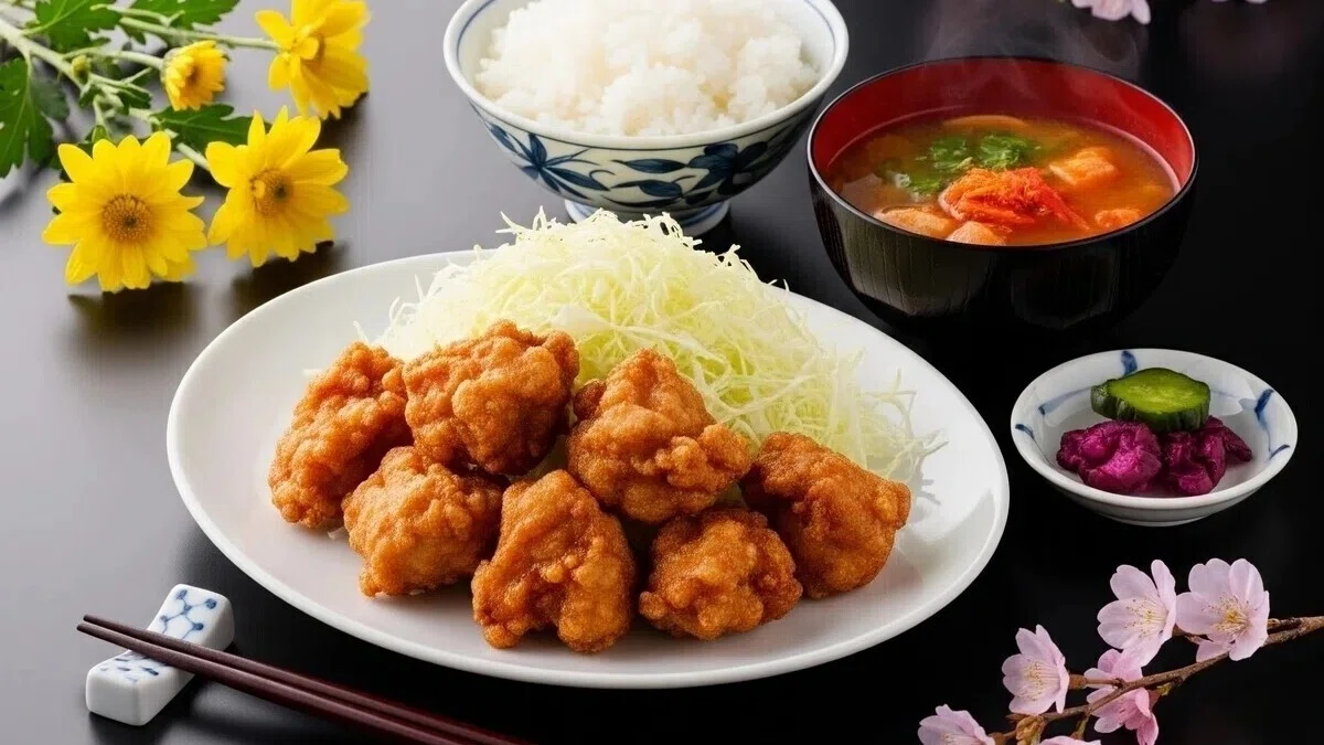 唐揚げ定食 メニュー 写真素材/写真販売 AI画像 有料＜30枚：350円＞商用利用可02