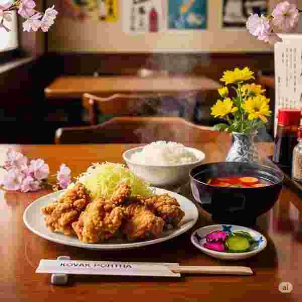 唐揚げ定食 メニュー 写真素材/写真販売 AI画像 有料＜30枚：350円＞商用利用可（サンプル）02