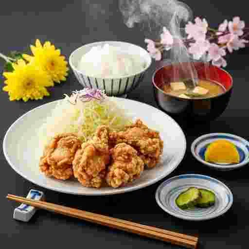唐揚げ定食 メニュー 写真素材/写真販売 AI画像 有料＜30枚：350円＞商用利用可（サンプル）04