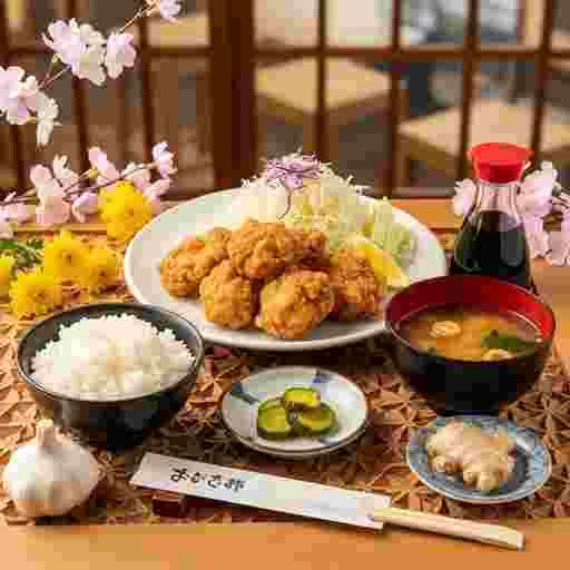 唐揚げ定食 メニュー 写真素材/写真販売 AI画像 有料＜30枚：350円＞商用利用可（サンプル）03