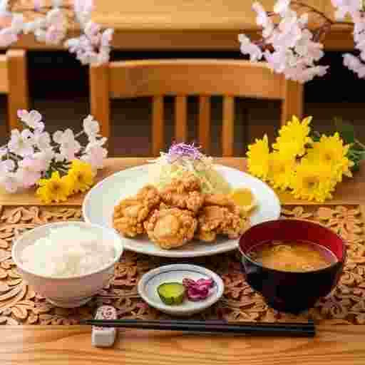 唐揚げ定食 メニュー 写真素材/写真販売 AI画像 有料＜30枚：350円＞商用利用可（サンプル）013