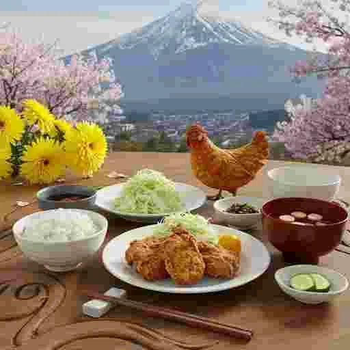 唐揚げ定食 メニュー 写真素材/写真販売 AI画像 有料＜30枚：350円＞商用利用可（サンプル）07
