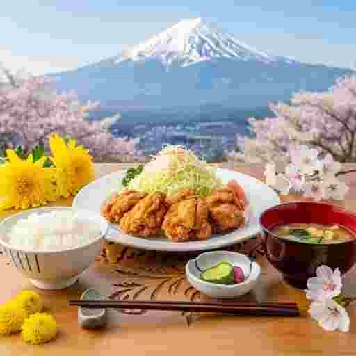 唐揚げ定食 メニュー 写真素材/写真販売 AI画像 有料＜30枚：350円＞商用利用可（サンプル）011
