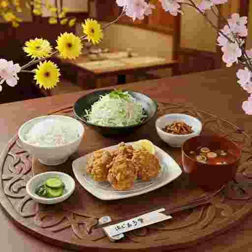唐揚げ定食 メニュー 写真素材/写真販売 AI画像 有料＜30枚：350円＞商用利用可（サンプル）021