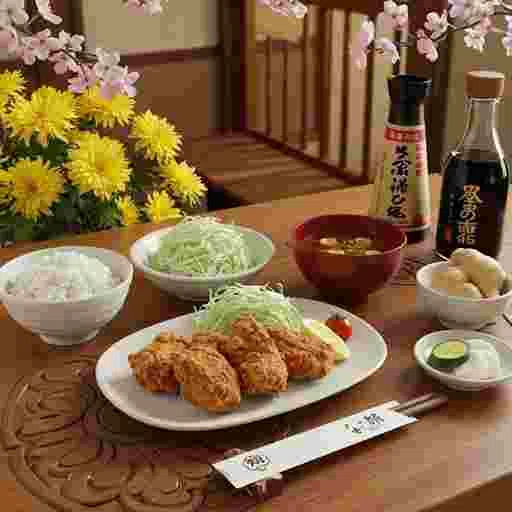 唐揚げ定食 メニュー 写真素材/写真販売 AI画像 有料＜30枚：350円＞商用利用可（サンプル）019