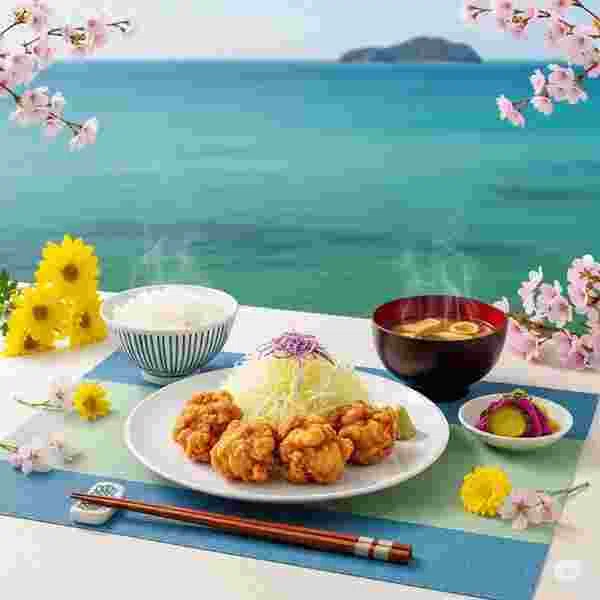 唐揚げ定食 メニュー 写真素材/写真販売 AI画像 有料＜30枚：350円＞商用利用可（サンプル）028