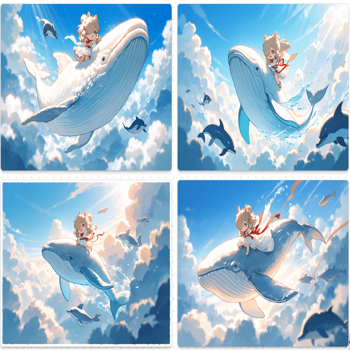 可愛いのが好き🐳鯨の噴水に乗りたい。StableDiffusion｜SDXL｜Chat