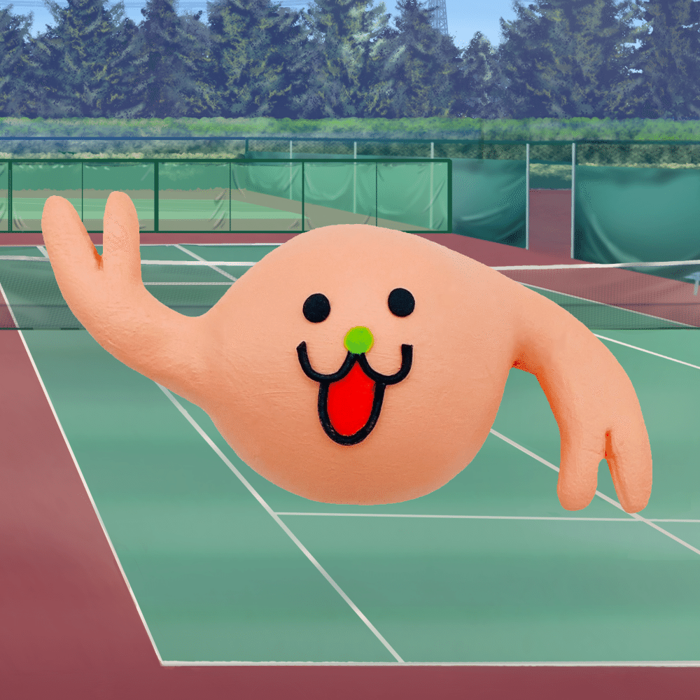 最近、訳の分からないキャラクターをテニスコートに入れるのにハマって