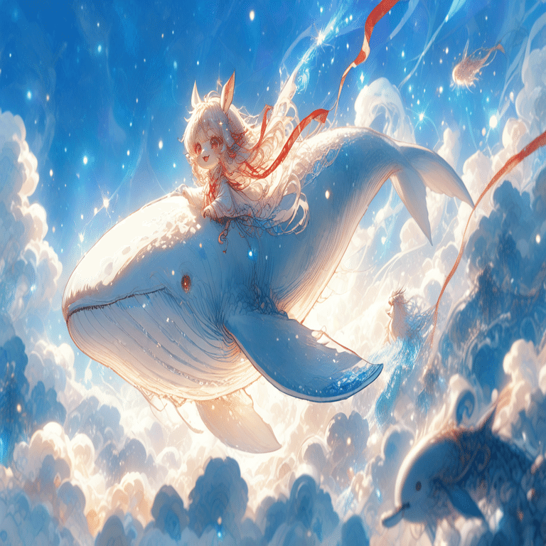 鯨と鯛 可愛いのが好き🐳鯨の噴水に乗りたい。StableDiffusion｜SDXL｜Chat