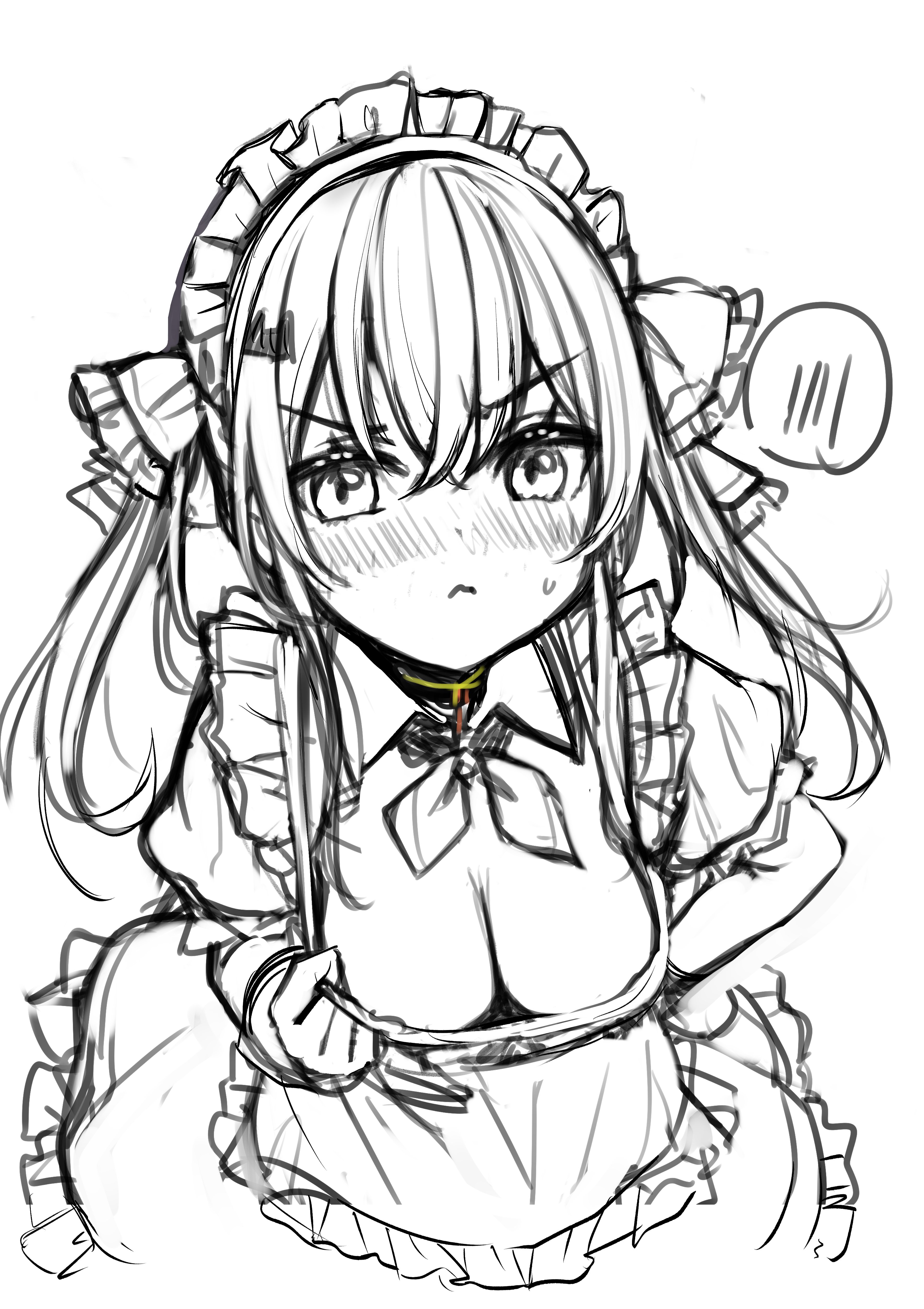 メイドさん色紙ちょいメイキング｜皆村春樹🦉🏮🐥