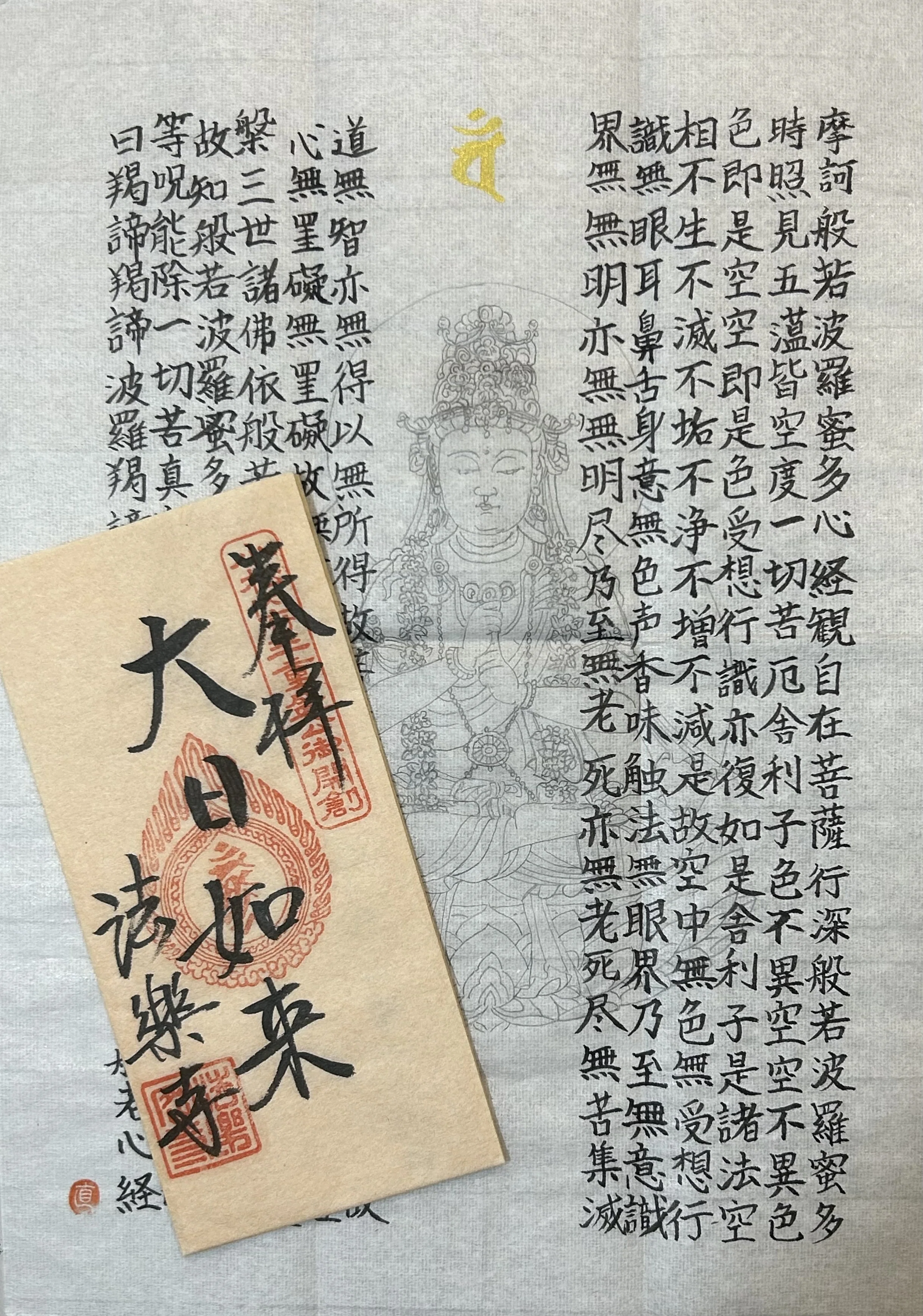 東南アジア(バガン様式)手書き曼荼羅3点 仏画曼荼羅アート秋の初心者体験会(干支本尊お守り作り) 神戸・京都