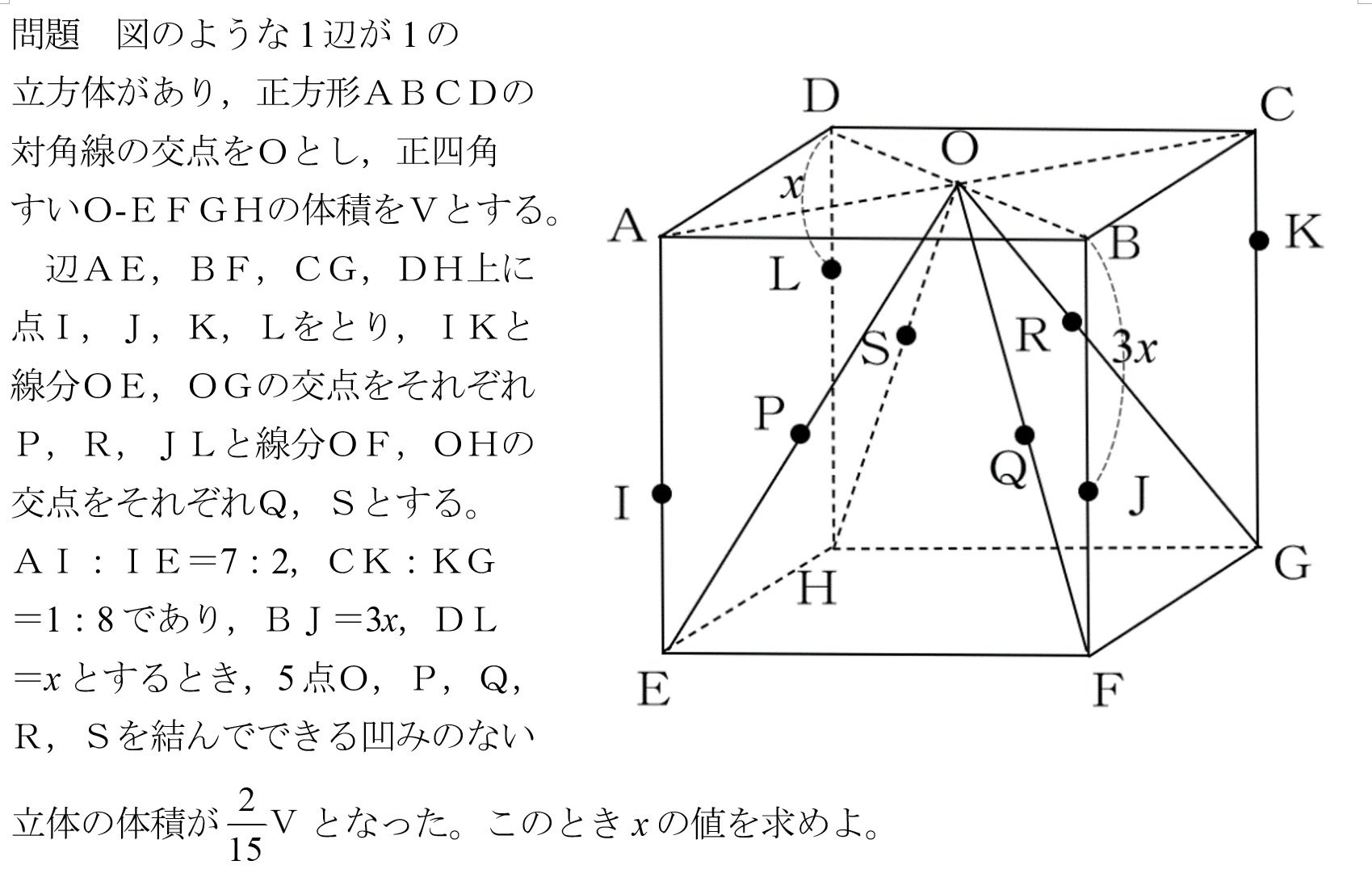早慶の数学37（対策編6） すい体の切断2｜谷津綱一