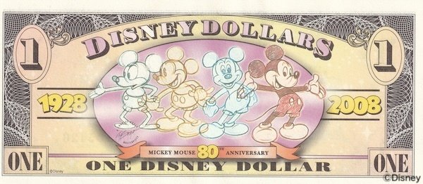 初めてのDダラー】ミッキー生誕80周年2008年版ディズニーダラー