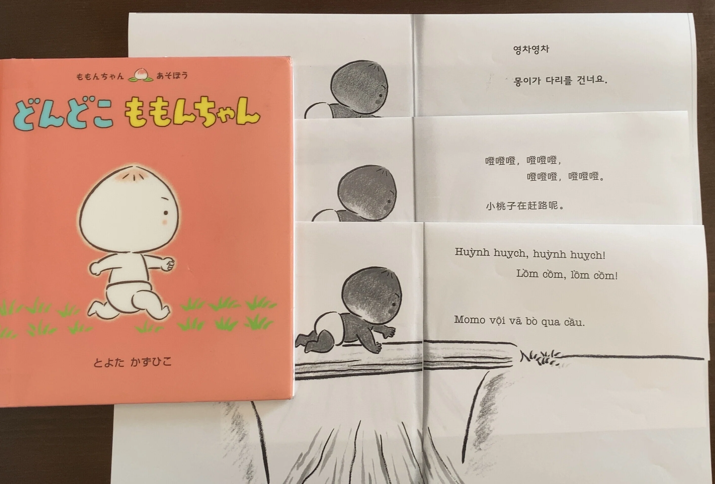 ももんちゃん　9冊　ベトナム語 赤ちゃん絵本だからこそ、短くても最良の言葉を選びたい 多言語絵本の