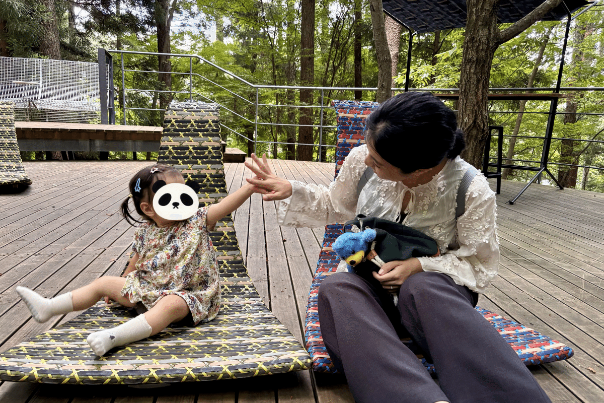 子連れで泊まった星のや富士、3品のディナーコースと小さな背中の