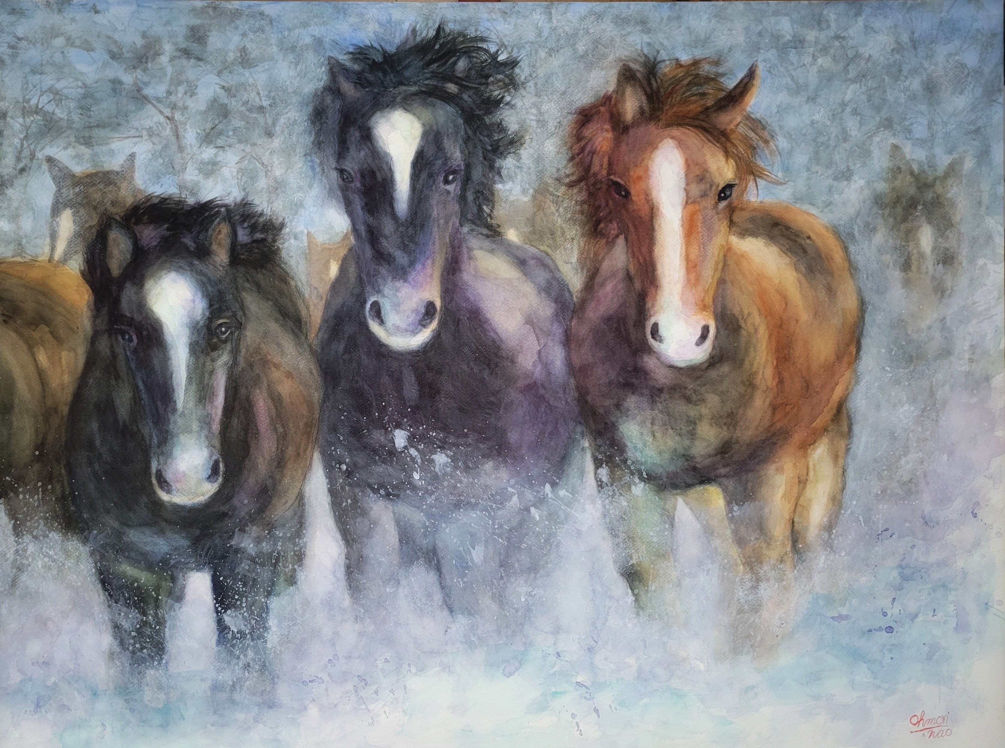 思えば 馬をたくさん描いてきた｜おおもり なお【大森尚行】