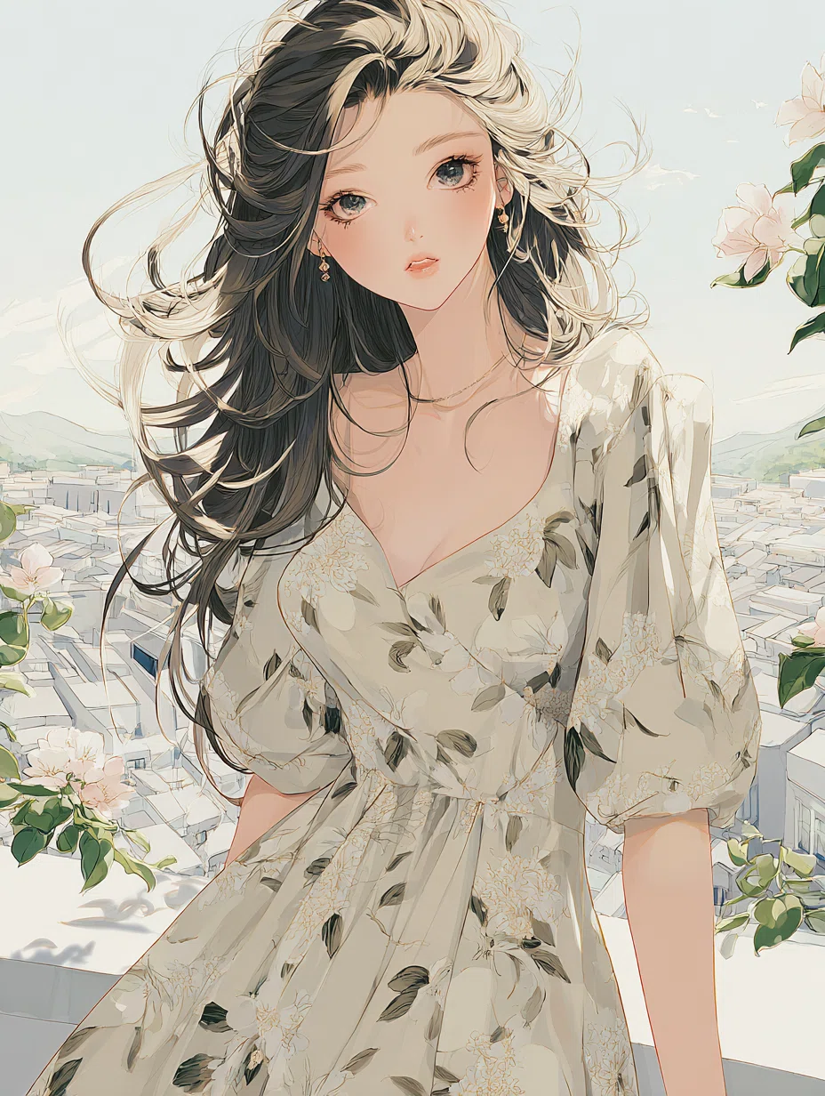 Invited by the breeze, to the city in September [AI Illustration