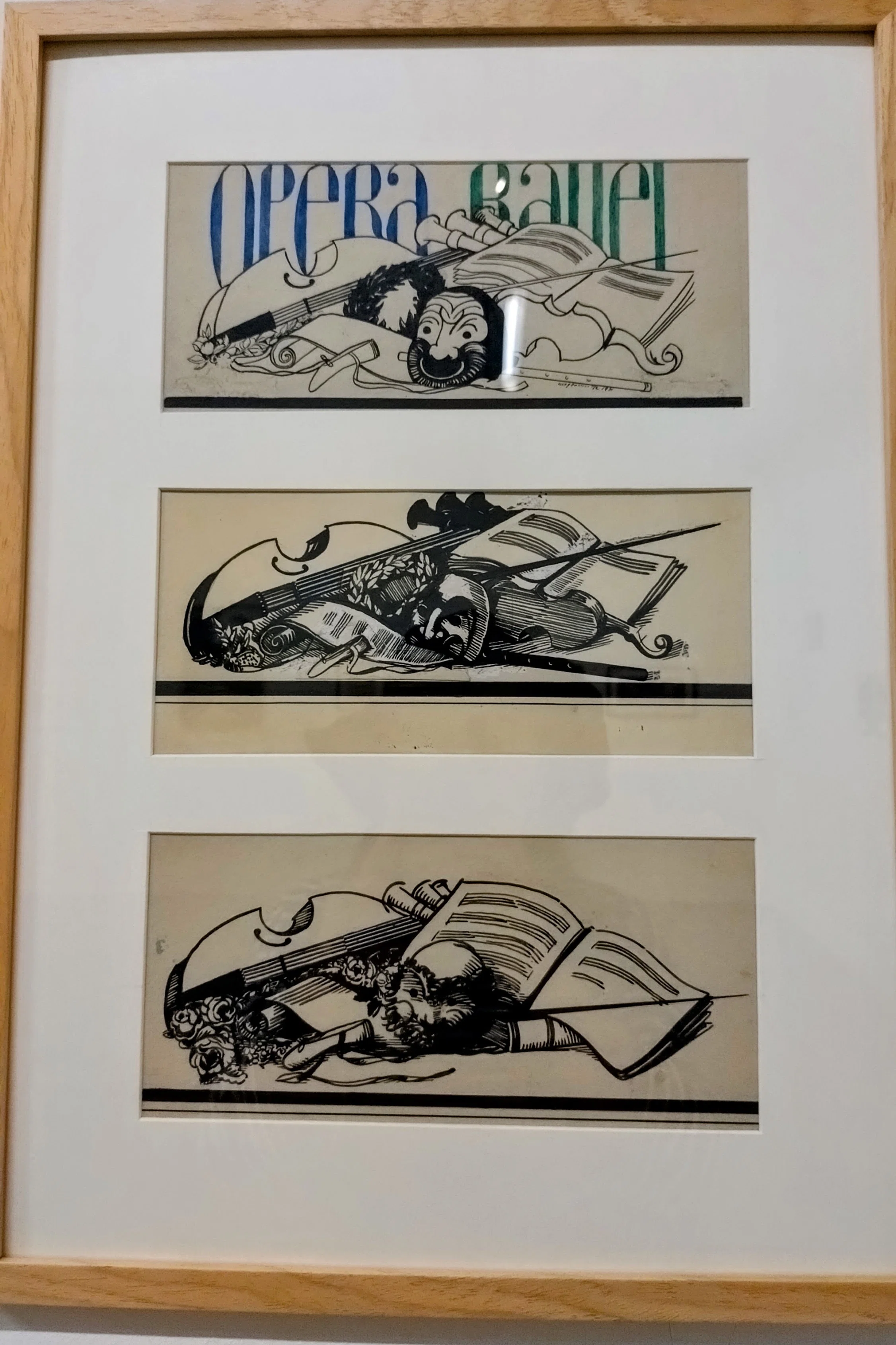 肉筆　フランスで著名な挿絵画家　ラモットの、乗馬のグアッシュ画です。緻密な絵です アラ還女子が歩くジョージア・トビリシ⑥トビリシの美術館2/3 National