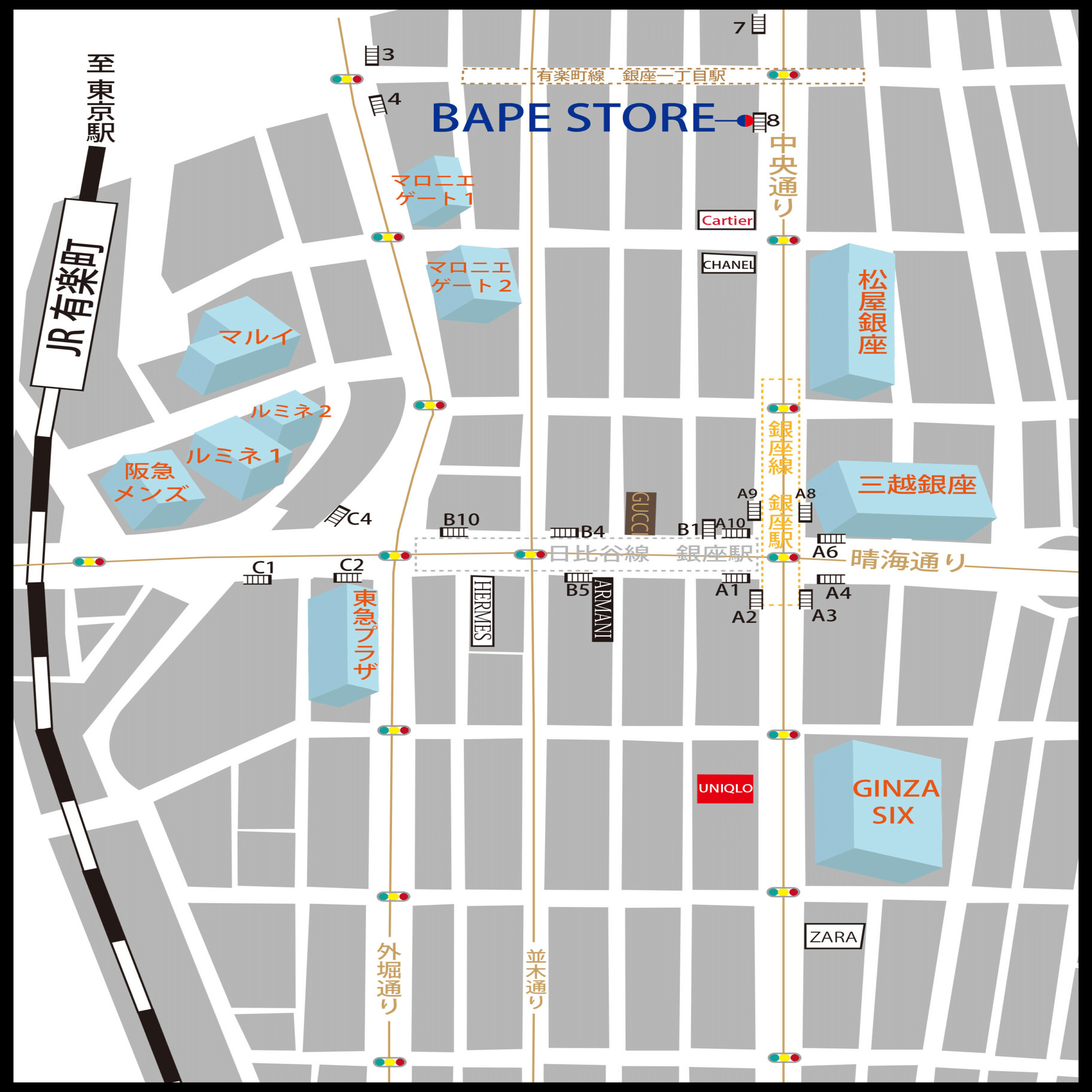 東京にある「A BATHING APE」の店舗まとめ(地図付き）｜Fashion Map Tokyo