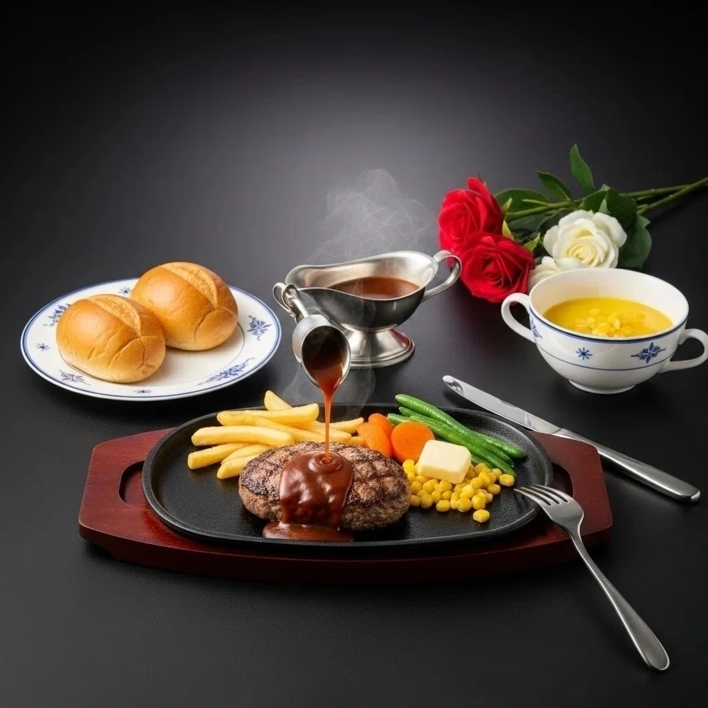 ハンバーグ レシピ 写真素材/写真販売 AI画像 有料＜30枚：350円＞商用利用可01