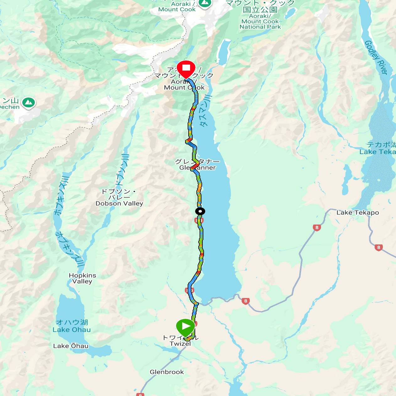 NZサイクリング「Alps 2 Ocean Cycle Trail（アルプス・トゥ