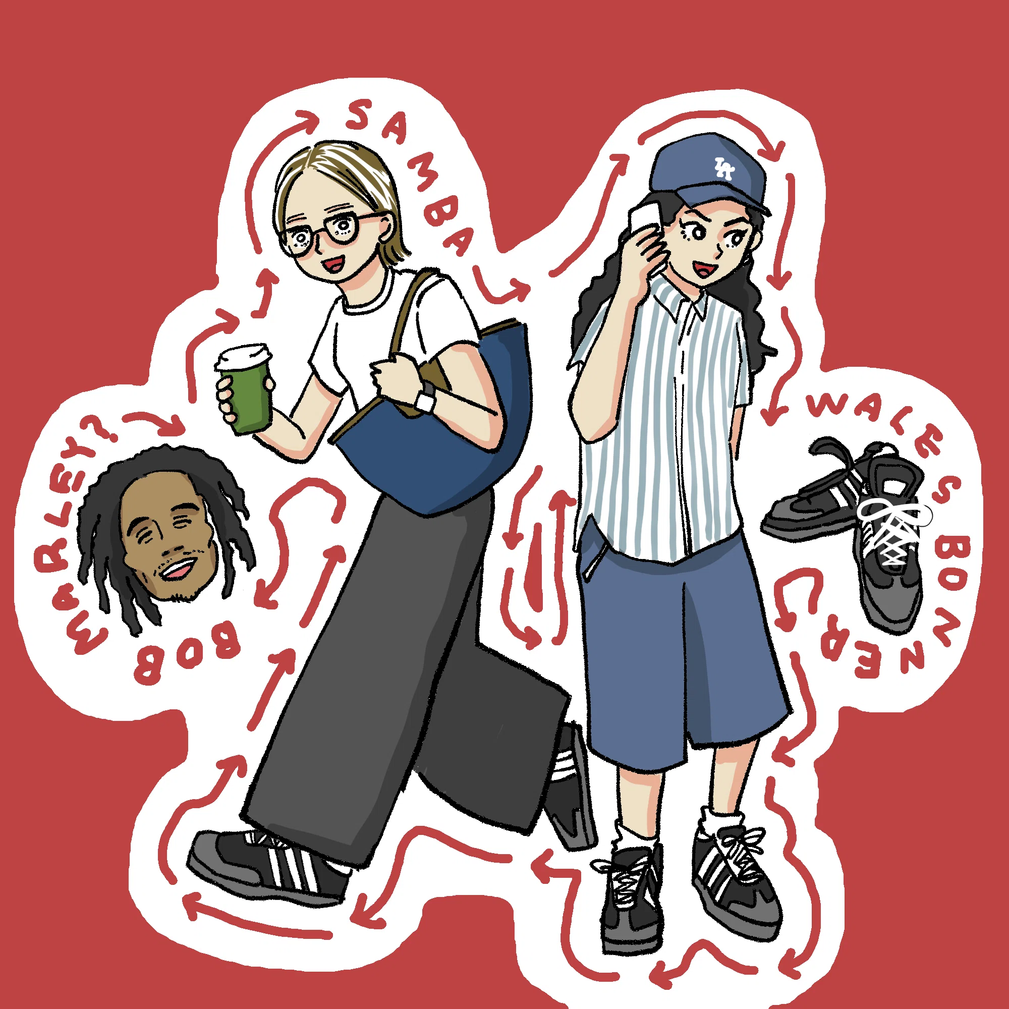 女子の足元がいつのまにか皆黒サンバ～NIKEはどこへ行った～｜きん