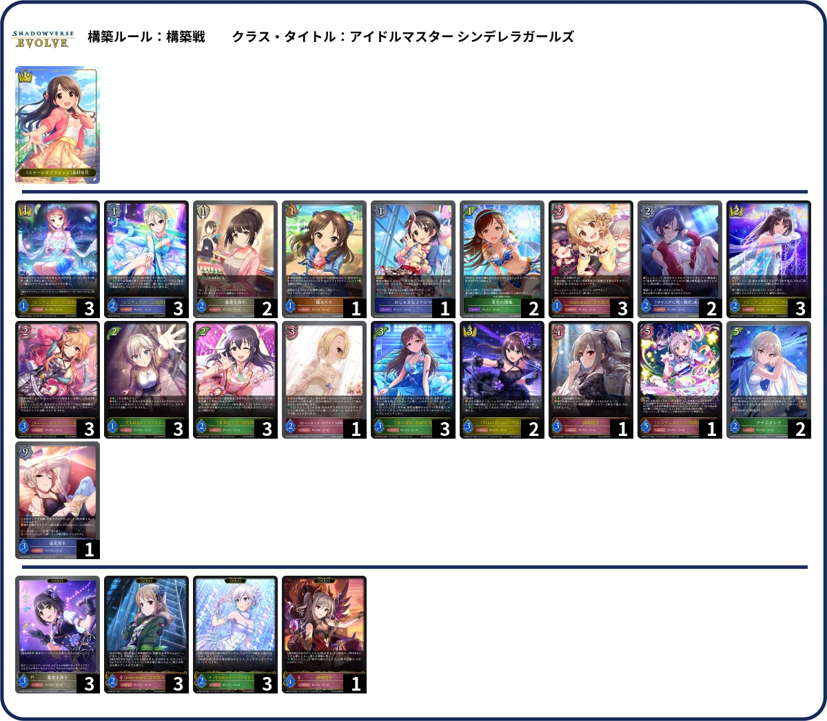 シャドウバースエボルヴ】EXコラボ第2弾「アイドルマスター シンデレラ