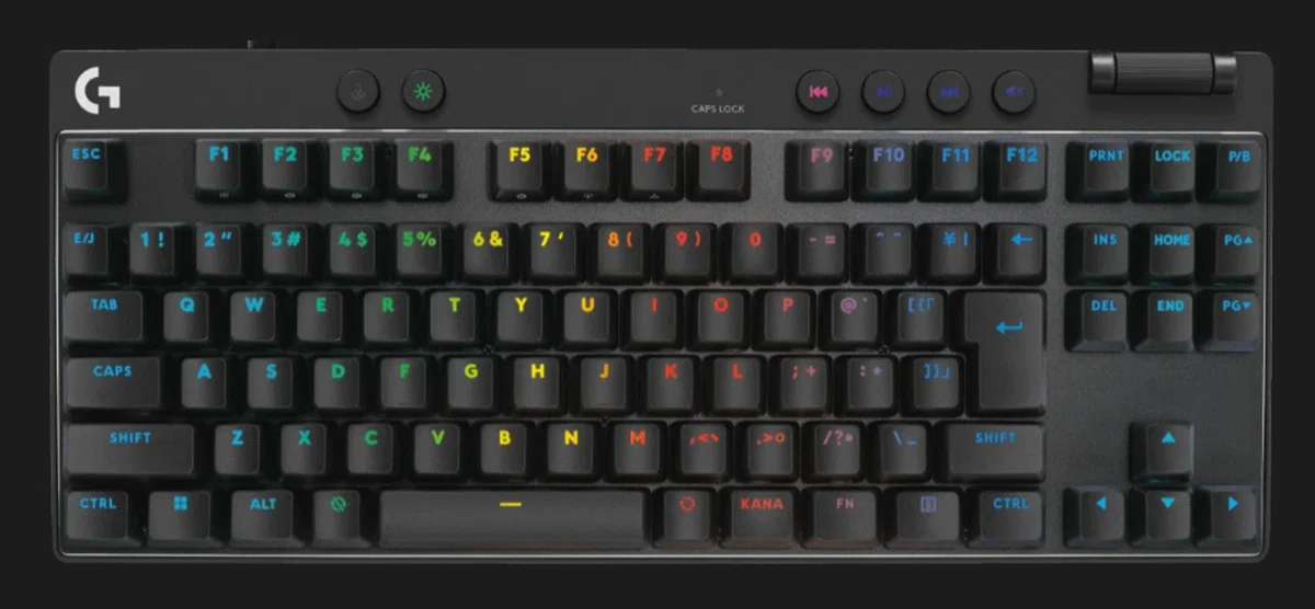 Logicool(ロジクール)G PRO X TKL RAPIDのキー配列がわかる写真