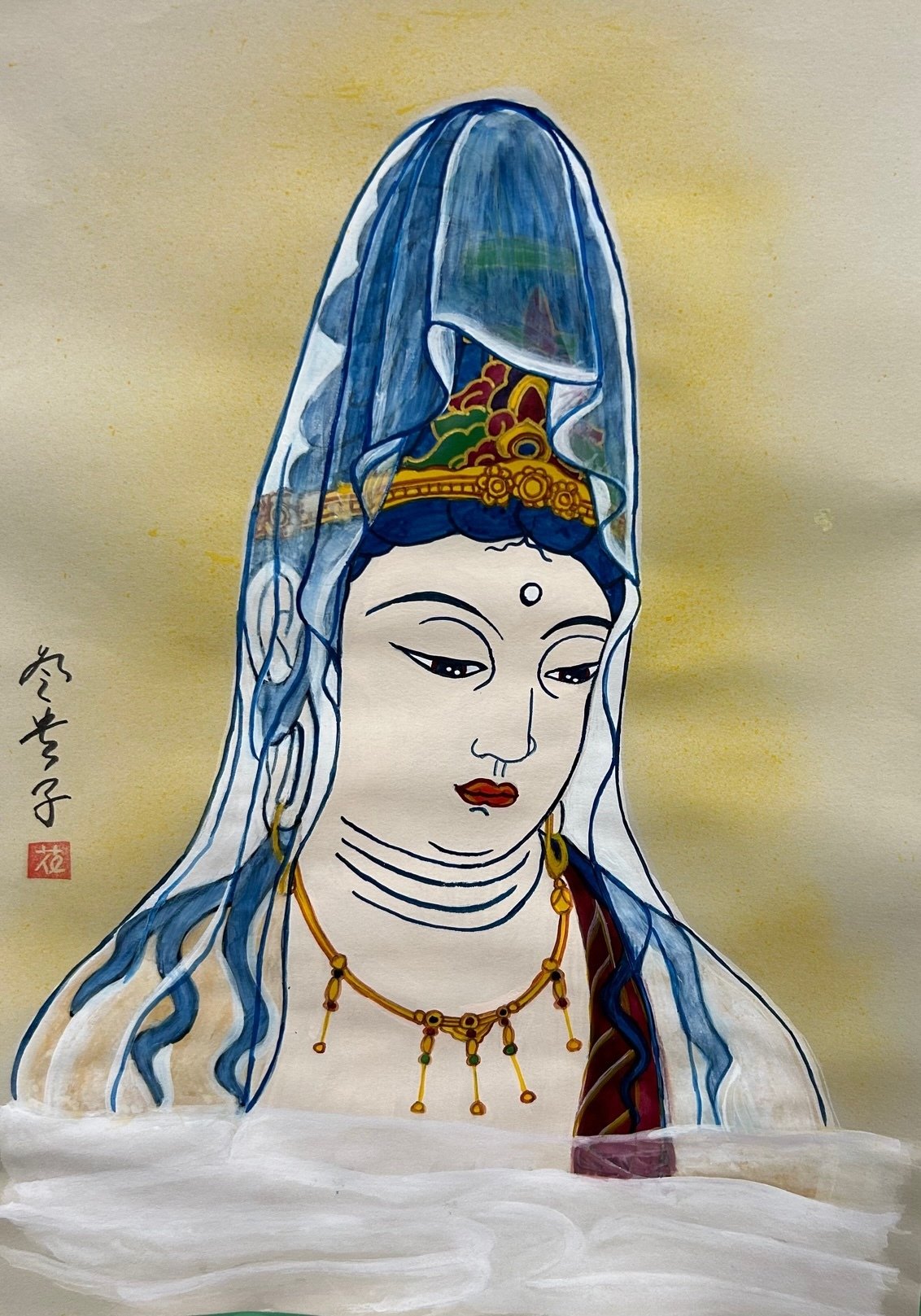 練習課題は白衣観音図 “慈悲なる美しさ” を求めて｜達磨の眼【本伝統