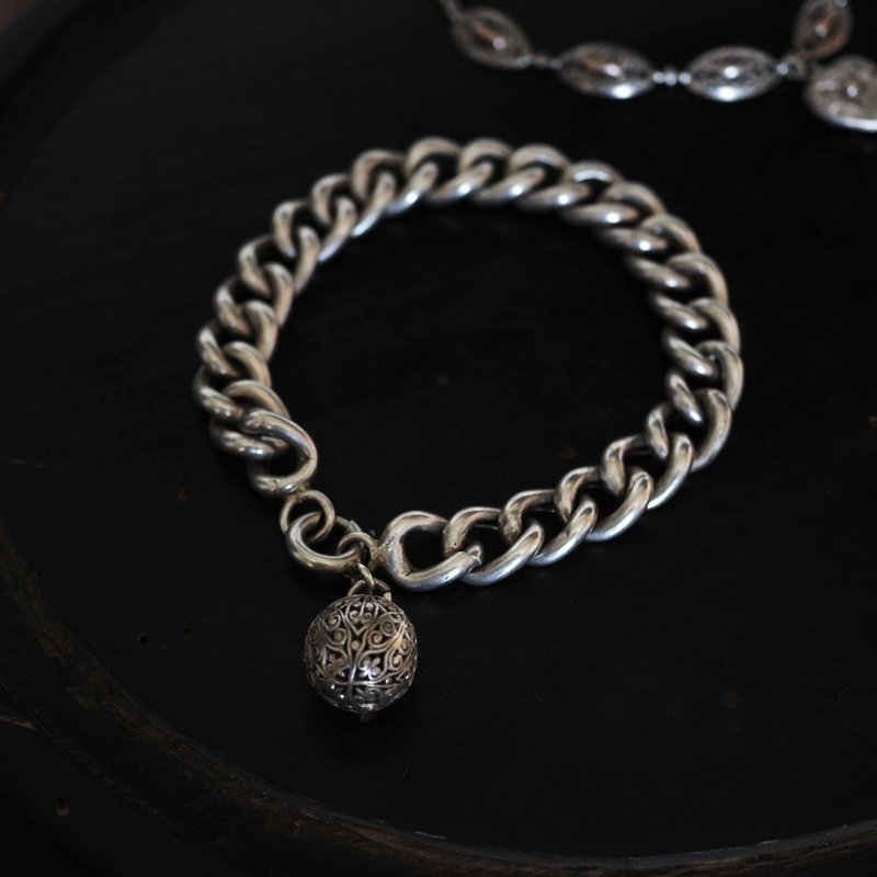 フランスアンティークブレスレット フランス製アンティークシルバーブレスレット｜toko-silver