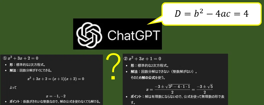 2次方程式の解法パターン分類がAIにわかるか？｜てらびと