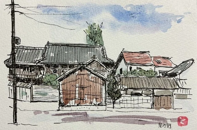 古民家を描く｜水彩スケッチ帖