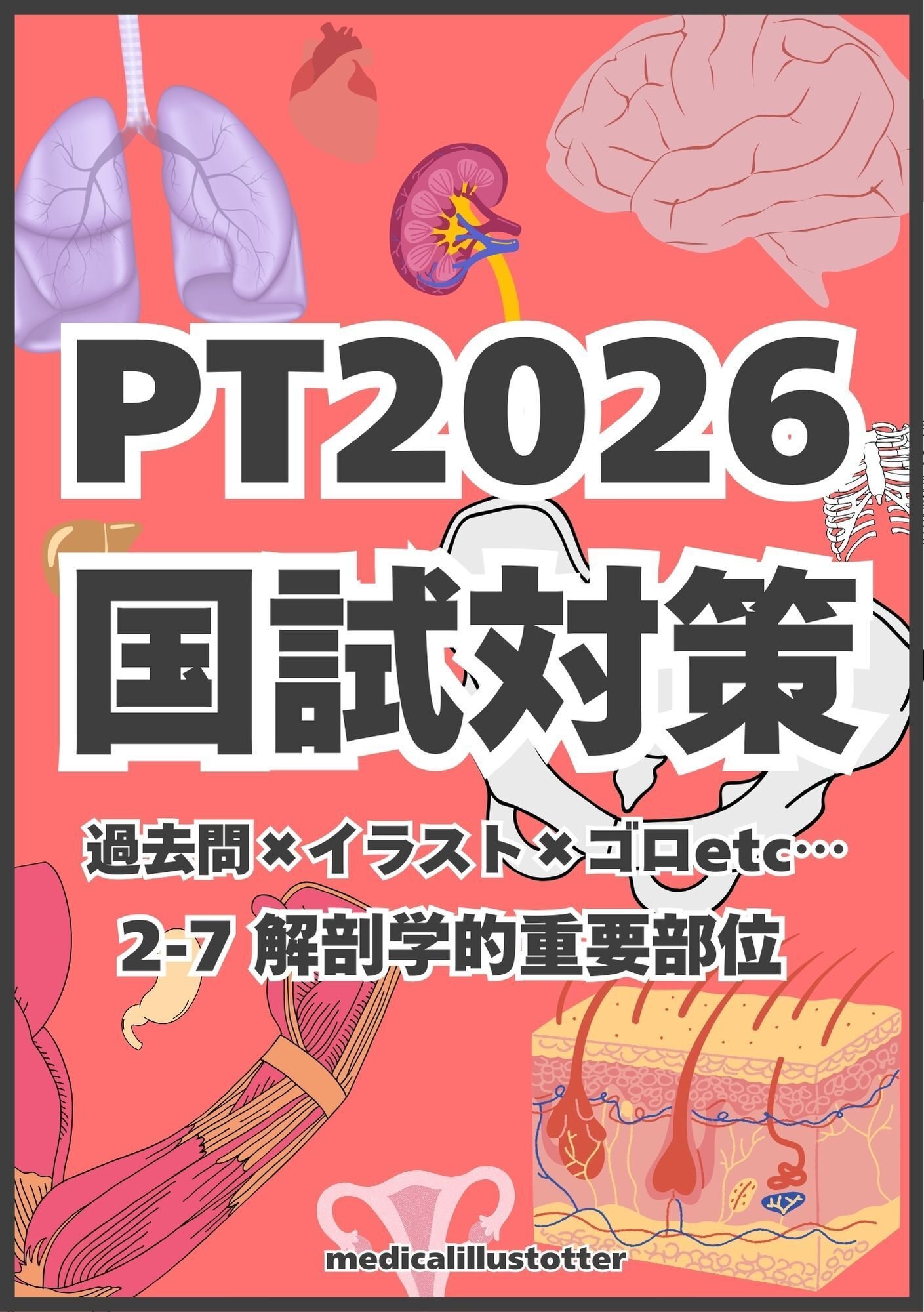 2026年版 PT国試過去問×要点図解 ②-5/6/7 運動生理学 断面解剖 画像