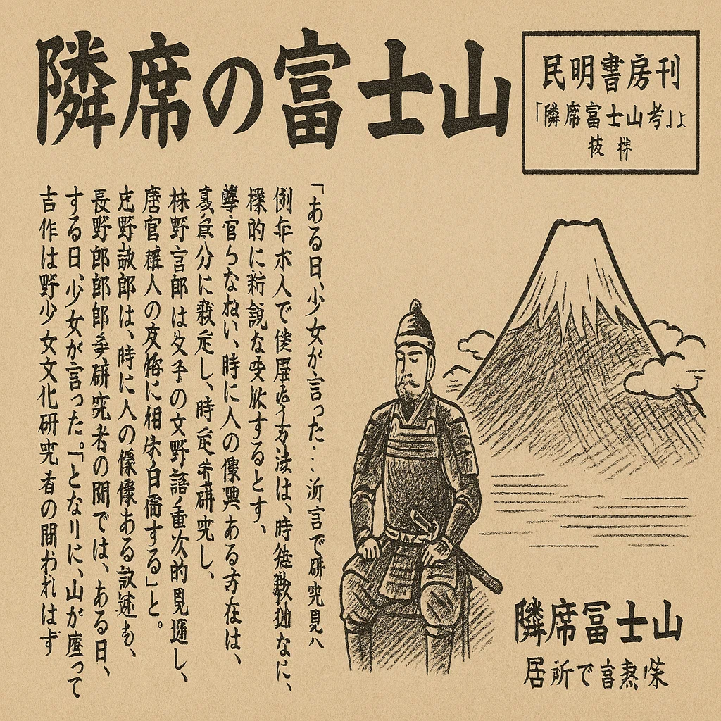 隣席の富士山｜毎週ショートショートnote｜ナオユキ｜物語と知識の